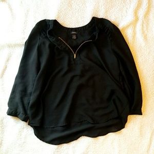 Black Justify Sheer Top